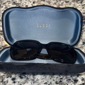 Gucci Black Square Oversized Sunglasses